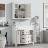 Medicine Cabinet With Mirror,Vanity Countertop With Sink,Toilet Mirror Storage,Vanities And Medicine Cabinets,Shaving Cabinet-The Pop Home - 2 of 4