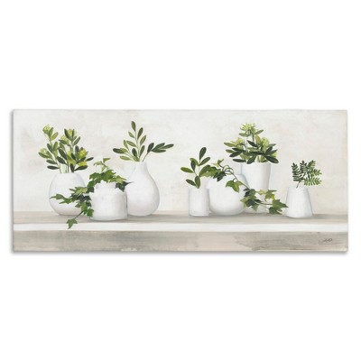 Stupell Industries Traditional Potted Cottage Plants, 24" x 10"