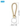 Unique Bargains Braided PU Leather Keychain with Stainless Steel Key Ring - 2 of 3