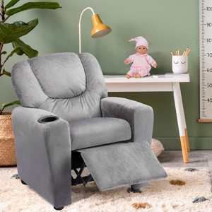 Home Imports Emporium Kids Recliner Chair with Footrest & Cupholders - 1 of 4