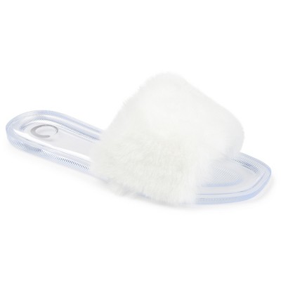 Journee Collection Women's Faux Fur Dusk Slide