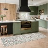 Acekool Washable Area Rug, Non-Slip Floral Botanical Carpet, Soft Low Pile Throw Rug for Living Room Bedroom Kitchen, Stain Resistant - 4 of 4