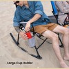 ARROWHEAD OUTDOOR Foldable Rocking Camp Chair w/ Large Cup Holder, Side Pocket, Space-Saving Folding, Swinging Rocker - Camping, Fishing, Patio, Black - 4 of 4