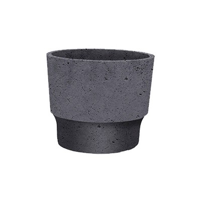 The HC Companies 3 Inch Round Plastic Sprite Decorative Indoor Flower Succulent Planter Pot with Drain Plug Hole, Faux Concrete