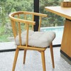 ChicFurnit 2PCS Seat Cushion Square Size Premium Soft Cotton Filling Non Slip Design Comfortable Durable for Living Room, Beige, 17.8"*17.8"*4.4" - 2 of 4
