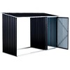 2-in-1 Garden Shed Sloping Roof Design Weather Resistant Galvanized Steel Firewood Storage Shed For Backyard Garden Patio Lawn - 3 of 4