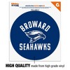 Broward College Seahawks Logo Automotive Car Window Locker Circle Bumper Sticker - 3 of 4