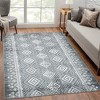Boho Area Rugs Washable Rug Moroccan Lattice Rugs Living Room Rug Non-Slip Non-Shedding Carpet Soft Geometric Rugs - 3 of 4