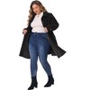 Agnes Orinda Women's Plus Size Single Breasted Long Sleeve Fleece Warm Overcoats - 3 of 4