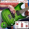Pyle 6-String Electric Guitar Kit with 10W Amplifier, Digital Tuner, and Accessories - Green (PEGKT99GR) - 2 of 4