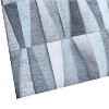 Home Mart Goods Grey Beige Patchwork Leather Cowhide Cow Skin Modern Geometric Handmade Area Rug - 3 of 4