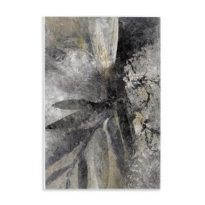 Stupell Industries Grey Abstract Botanical Wall Plaque Art, 10" x 15" - 1 of 4