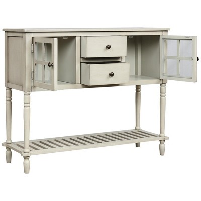 Wooden Console Table with 2 Drawers,Buffet Sideboard with Storage,Cupboard Console Table,Entryway Table for Kitchen Living Room Hallway