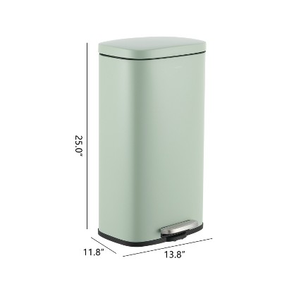 Pistachio Gelato Stainless Steel 8-Gallon Step Trash Can