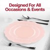 Smarty Had A Party Pearl Pink Round Lotus Plastic Wedding Value Set - 120 Sets - 2 of 4