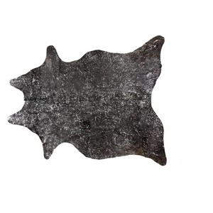 HomeRoots 5' X 7' Brown and Silver Cowhide Hand Knotted Area Rug - 1 of 4