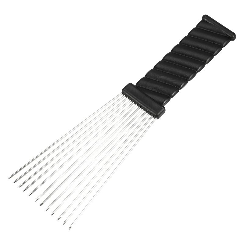 Unique Bargains Women's Metal Hair Pick Afro Comb Hairdressing Styling Tool 9.05"x2.75" Black 2Pcs, 3 of 7