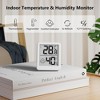 Digital Hygrometer Indoor Thermometer with High Accuracy Sensor Comfort Indicator for Home Bedroom Baby Room and Greenhouse, White - 2 of 4