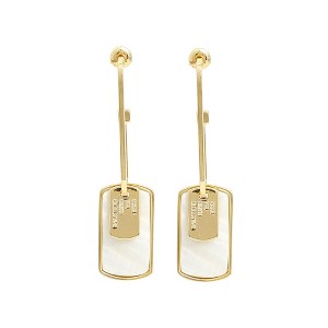 SOHI Women's Ivory White The Tag Drop Earrings - 1 of 4