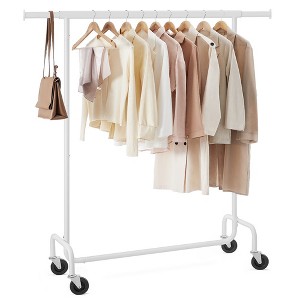 SONGMICS 286.6lb Clothes Garment Rack Heavy Duty Clothing Rack on Wheels Rolling Clothes Rack - 1 of 4