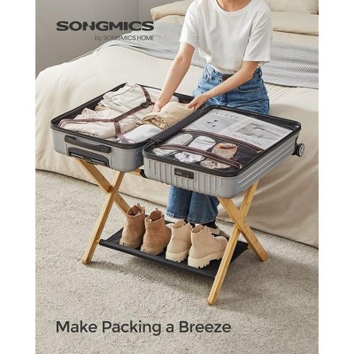 SONGMICS Bamboo Luggage Rack - Thumbnail 3