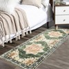 Washable Vintage Floral Medallion Area Rugs for Living Room, Soft Non Slip Retro Accent Carpet for Bedroom Dining Room - 3 of 4