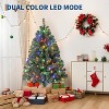 Artificial Spruce Christmas Tree, Premium PVC Hinged Holiday Tree with Sturdy Metal Base, Collapsible Stand for Home, Indoor/Outdoor Use - 2 of 4