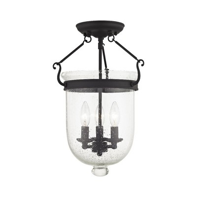 Livex Lighting Jefferson 3 - Light Flush Mount in  Black
