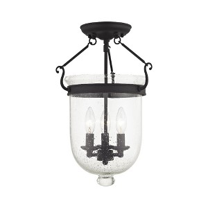 Livex Lighting Jefferson 3 - Light Flush Mount in  Black - 1 of 1