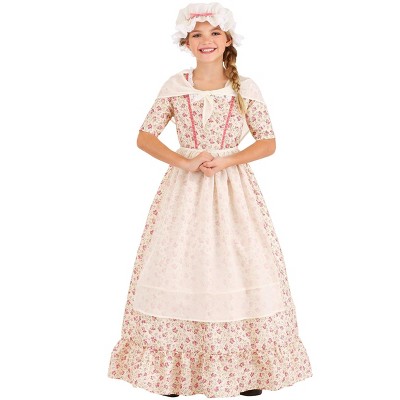 Halloweencostumes.com Large Girl Colonial Girl Kid's Costume,  White/pink/pink : Target