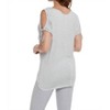 Women's Beaded Cold Shoulder Top - ANGEL - 2 of 4