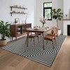 Washable Rugs for Living Room Low Pile Geometric Striped Soft Carpet Mid Century Modern Rugs for Bedroom Office Classroom - 4 of 4