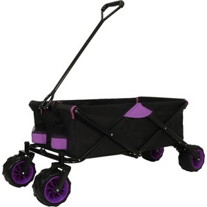 Vynxaria 360¡ã Rotating Heavy-Duty Folding Wagon - All-Terrain Garden Cart for Outdoor Adventures - 1 of 4