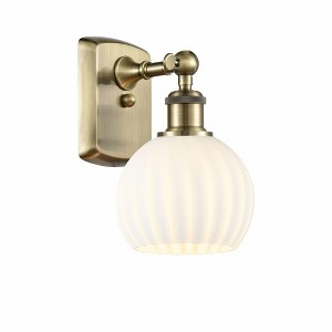 White Venetian - 1 Light Wall Sconce In Modern Style-9 Inches Tall and 6 Inches Wide - 1 of 1