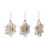 Transpac Glass 5.375 in. Multicolored Christmas Accent Snowflake Ornament Set of 3 - 2 of 4