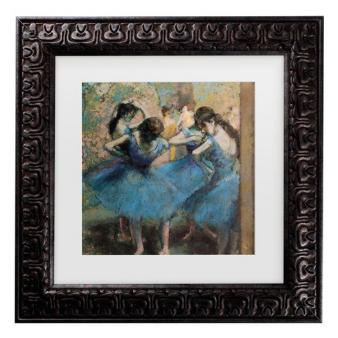 Edgar Degas Dancers In Blue 1890 Matted Framed Art : Target