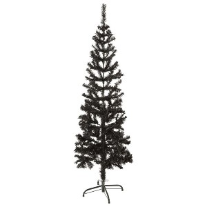 vidaXL Christmas Tree Party Decoration Artificial Slim Xmas Tree with Stand - 1 of 4