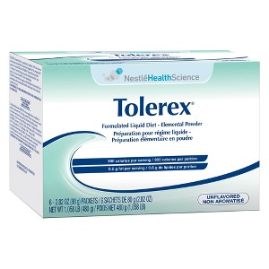 nestle Tolerex Elemental Powder Unflavored 2.82 Oz  Easy-Digest Elemental Formula for Tube Feeding and Gastrointestinal Support  Case of 6 - 1 of 4