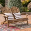 Christopher Knight Home Malibu Outdoor Acacia Wood Folding Adirondack Loveseat - 2 of 4