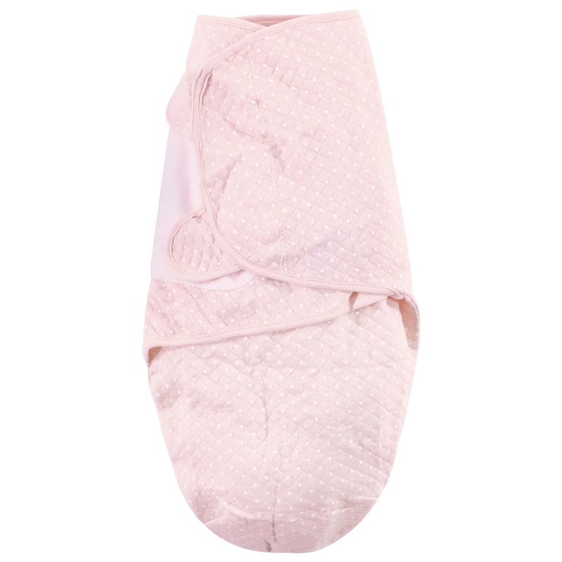 Hudson Baby Infant Girl Quilted Cotton Swaddle Wrap 3pk, Pink Safari, 0-3 Months, 5 of 7