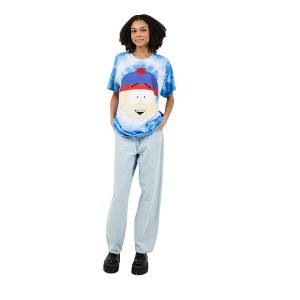 South Park Stan Marsh Men’s Blue Spiral Tie Dye Short Sleeve Tee - 1 of 2