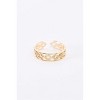 Slickblue Wide Gold Ring with Cut-Out Design, Bold Stand-Alone Accessory, Alloy Fashion Jewelry, 0.8" - 4 of 4