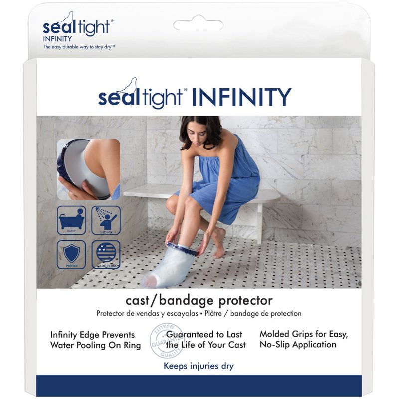 Seal-Tight Infinity Adult Waterproof Leg Cast Cover and Bandage Protector, 2 of 3