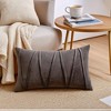 REGALWOVEN Sofa Living Room Decor Solid Velvet Square Throw Pillow Covers 2 Pcs - 2 of 4