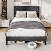 Safstar Full Size Bed Frame with Tufted Headboard & Wooden Slats Easy Assembly - 4 of 4