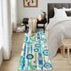 Washable Modern Printed Rug Non Slip Low Pile Rug Soft Contemporary Throw Floor Cover Foldable Indoor Carpet for Living Room Bedroom Playroom Nursery - 4 of 4