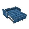 CAVINAS Velvet Pull-Out Sofa Bed, Versatile Foldable Sofa, Modern Loveseat Sofa with Usb Port/Ashtray/Swivel Phone Stand, Sleeper Sofa Couch - 4 of 4