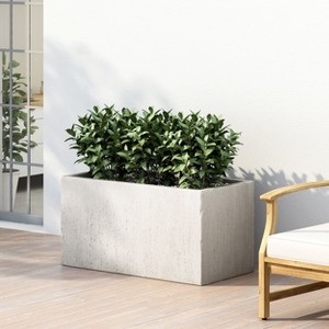 Okak 35"L Modern Raised Durable Outdoor Plant Pot, Large Square Planter for Patios, Gardens,Vegetables, Herbs, Flowers - 1 of 4