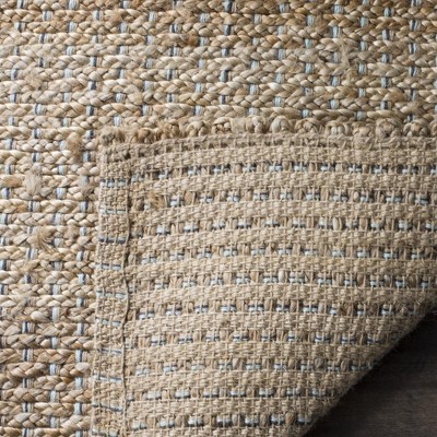 Handmade Natural Fiber Jute Area Rug in Light Brown