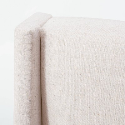 Queen Encino Fully Upholstered Bed Cream Linen - Threshold™ Designed ...